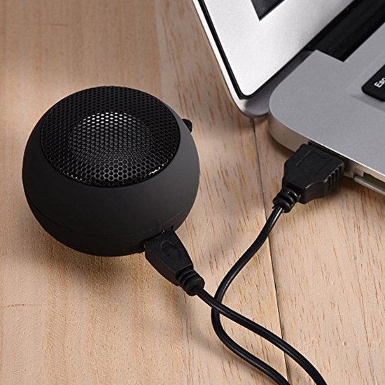 Draagbare 3,5 mm luidspreker, draadloze mini-luidspreker met 3,5 mm AUX-audio-aansluiting, draagbare mini-reisluidspreker van 3,5 mm met ingebouwde batterij voor mobiele telefoon MP3-pc (zwart) van Merkloos — afbeelding 2