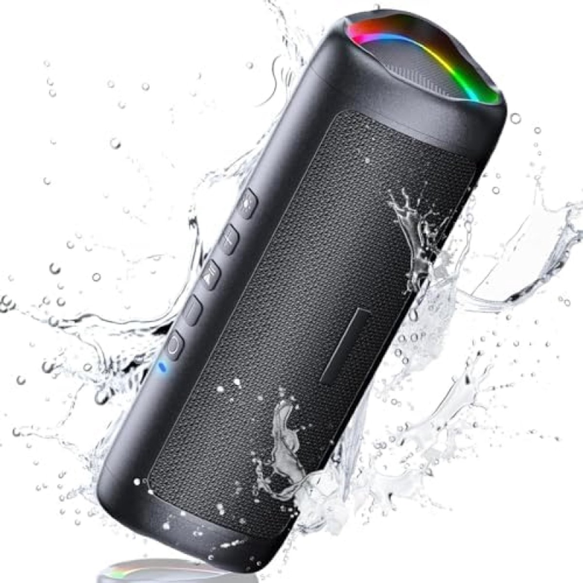 Bluetooth Speaker Draagbare 30W Luidspreker Met 24 Uur Batterijduur Tws Stereo Waterdicht Ipx5 Usb-C Rgb-Feestverlichting Handsfree Functie Voor Binnen Buiten Feesten Reizen Zwart