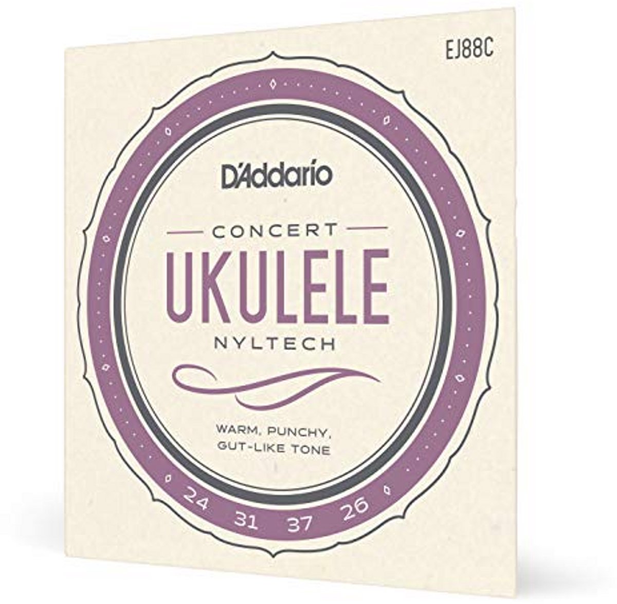 Concert-ukulelesnaren set van 4 - Nyltech, warme en traditionele toon