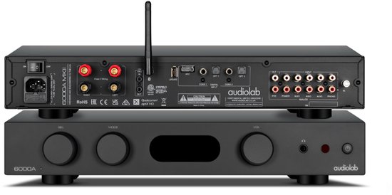 Audiolab 6000A MKII Stereo Versterker - 2x 75W - met HDMI ARC, Bluetooth en DAC - Voor TV, Stereo en Vinyl - Zwart — afbeelding 2