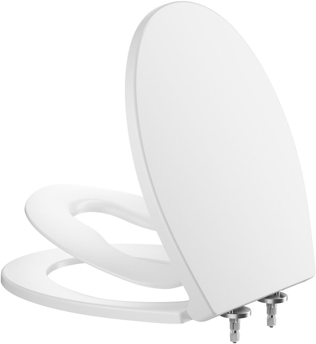 Cecipa Max WC bril O-vorm - Toiletbril ook voor kinderen - Duroplast - Toiletbril Met Deksel - Drie stukken Softclose - Easy Clean functie - Familie-Vorm - Belastbaar tot 250 kg - Toiletzitting - Wit