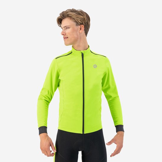 Santic Fietsjack voor dames, winter, thermische jas, winddicht, hardloopjack, licht, ademend, lange mouwen, reflecterend ritsvak, XL