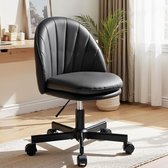 HOMCOM Homeoffice Stoel, Ergonomische Bureaustoel met Wippfunctie, Teddy-samtik 56 x 61 x 86 cm Roze | Netherlands