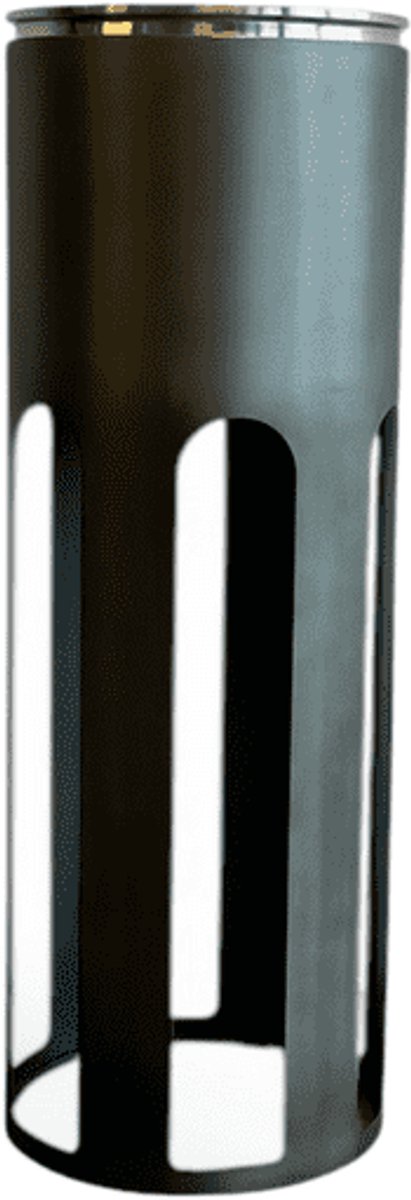 XLBoom Pillar Soft Black – Luxe dubbelwandige wijnkoeler op standaard (80 cm) – Verkrijgbaar in Black | Soft Black | Pure Stainless | Soft Copper – Design champagne cooler door Frederik Delbart
