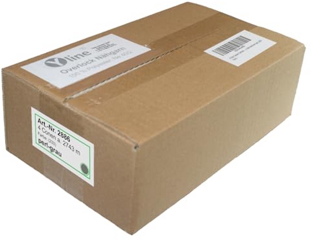 Overlock Naaigaren Spoelen - 4 Stuks, Parelgrijs, 2743 m, 100% Polyester