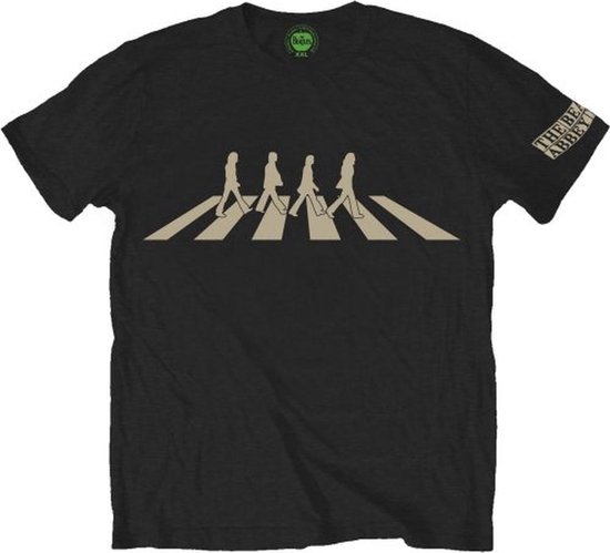 Beatles Abbey Road Zebrapad Silhouet Heren T-shirt L