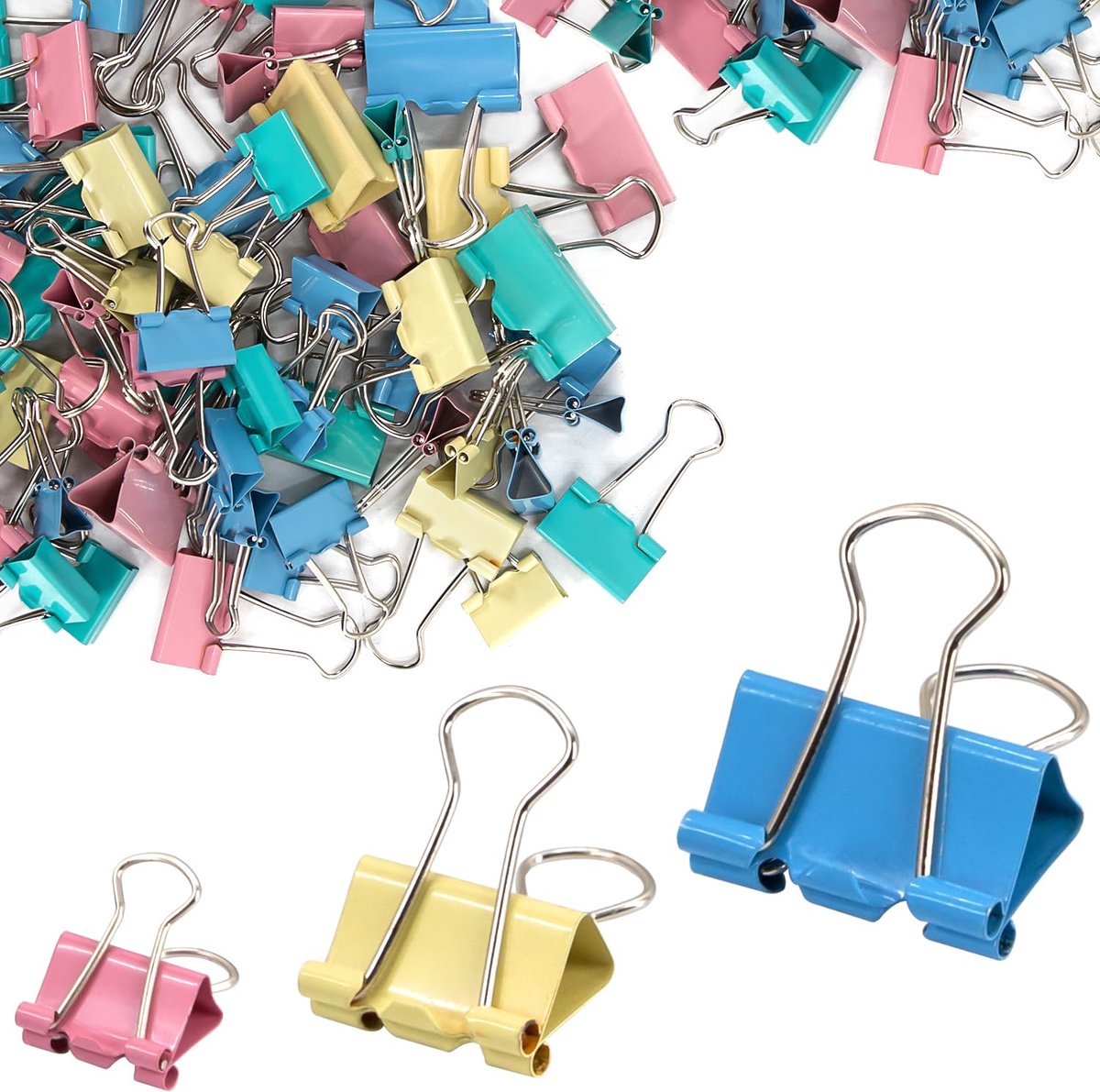 IMPERATORIS® Papierklemmen - Foldback Clips - Documentklemmen - Fold back Klemmen - Perfect voor kantoor en scholen - 72 Stuks