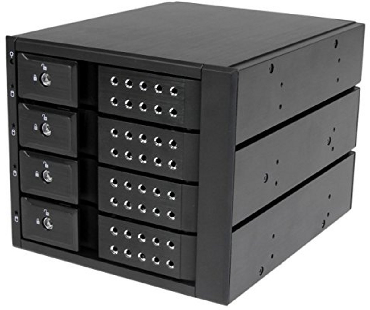 4-bay Aluminium Trayless Hot Swap Mobile Rack Backplane voor 3.5 inch SAS II/SATA III HDD