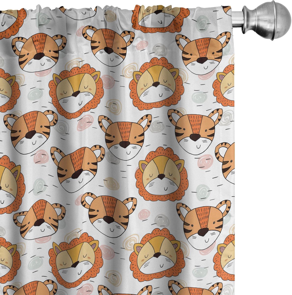 ABAKUHAUS Safari Gordijnen – 2x75x225 cm – Microfaser – Halverduisterend Mehrfarbig