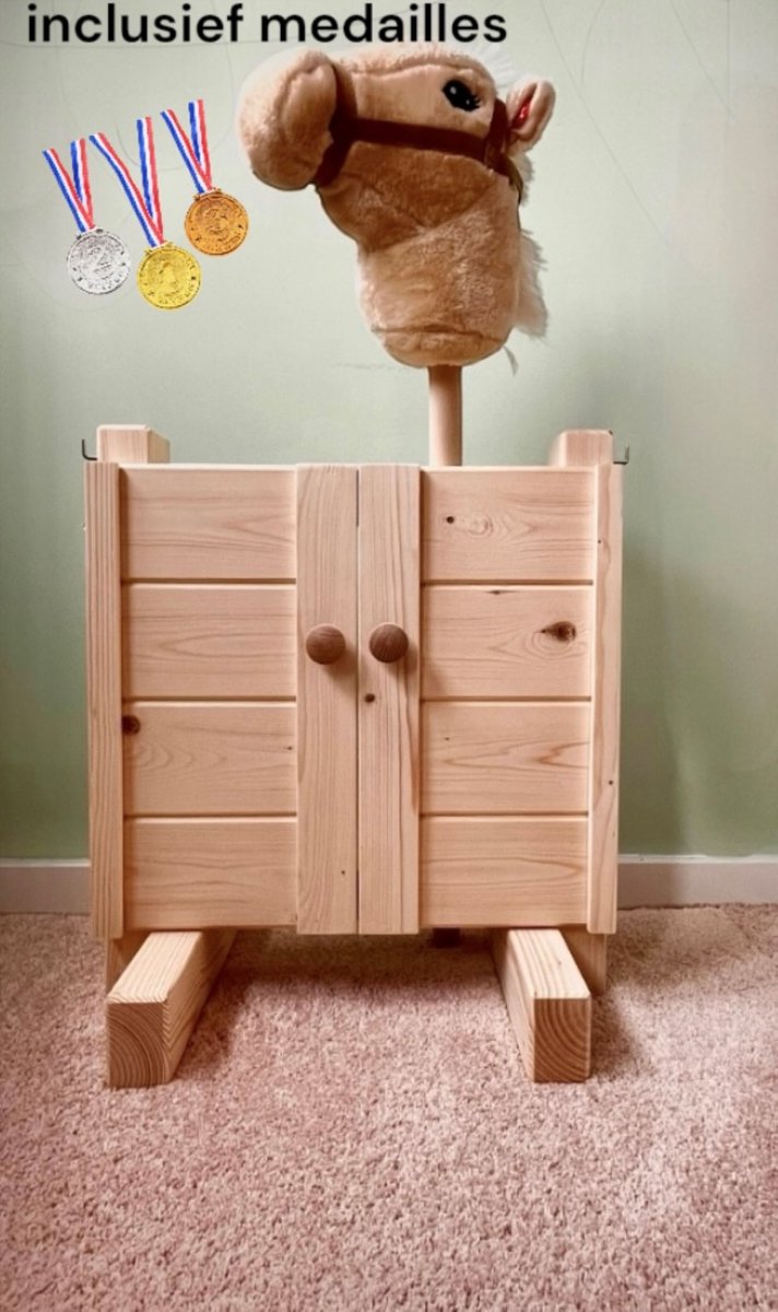 Pete's Home Deco-Hobby horse-stokpaarden-stokpaardje speelgoed-Hobby Horse stal 2 - paarden stal- stal- paarden- stokpaarden- stokpaarden stalby paard- hor