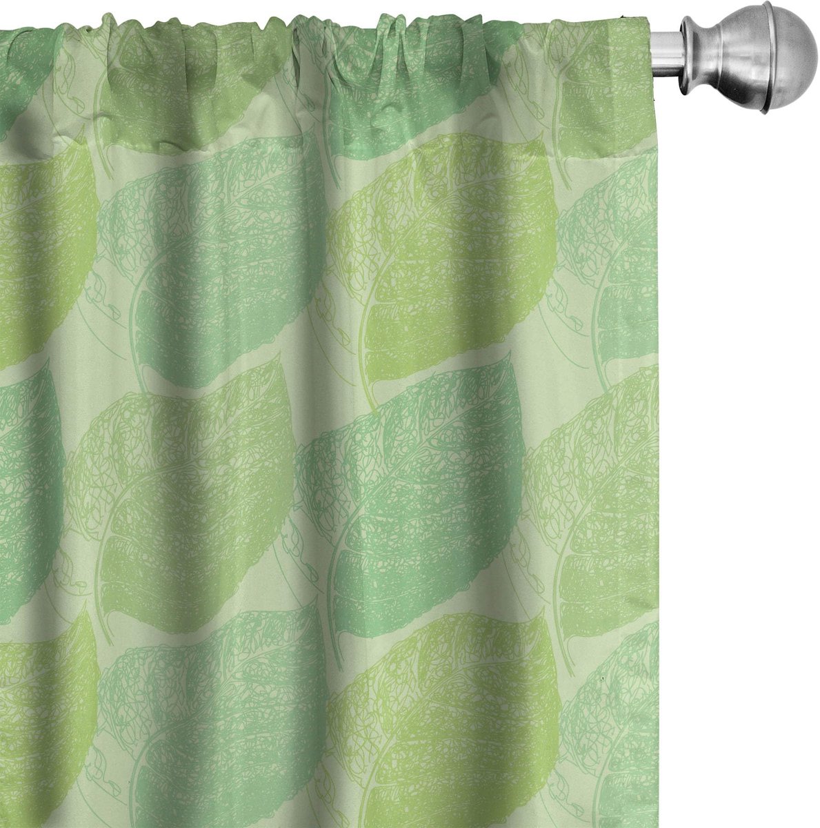 ABAKUHAUS Gardijnen Geometrisch – 2x75x225 cm – Groen