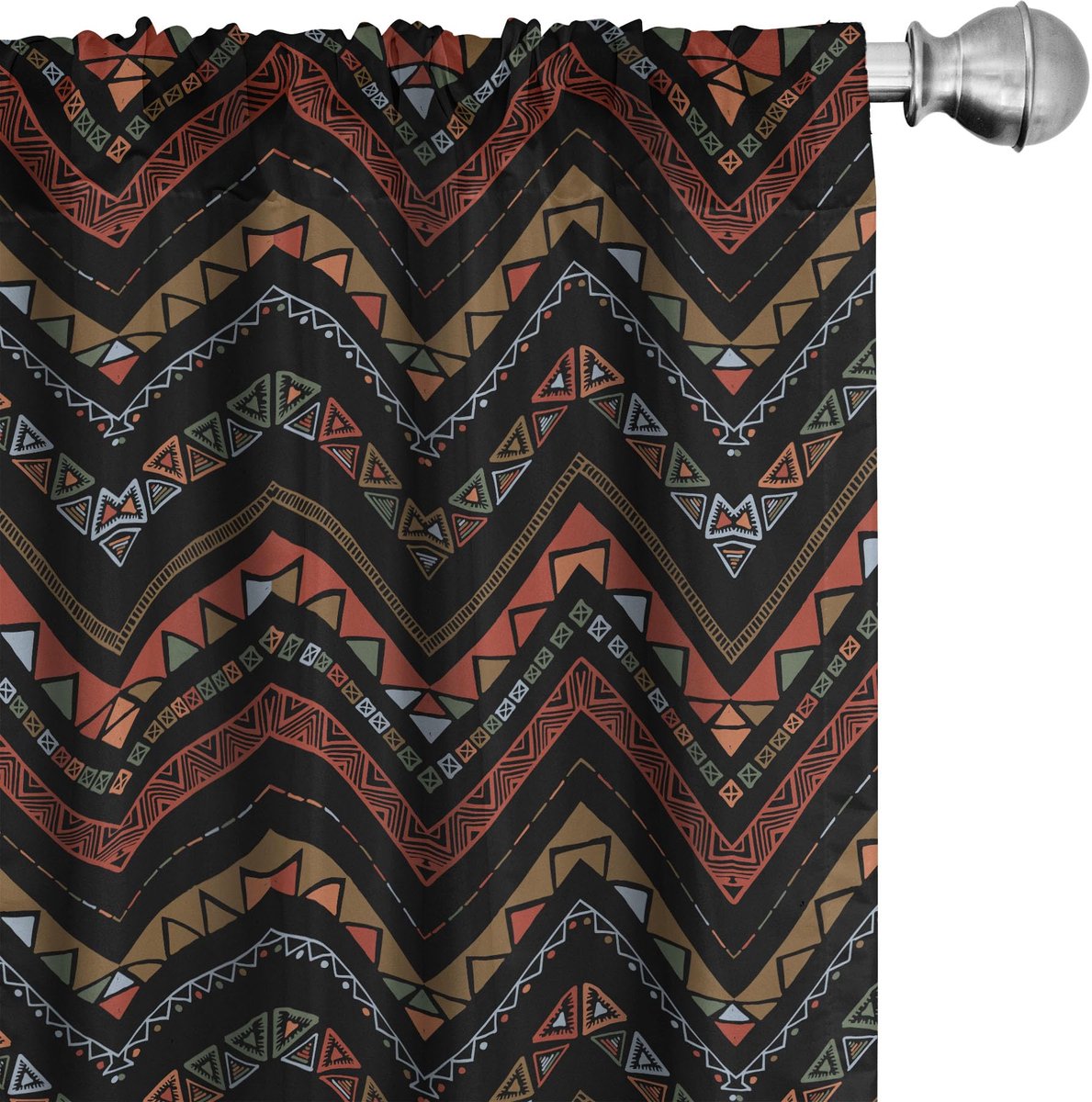 ABAKUHAUS Azteekse gordijnen – 2x75x225 cm – microvezel Koksgraue Vermilion