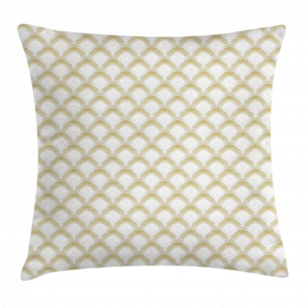 ABAKUHAUS Art Deco Kussenhoes – 60x60 cm – Dubbelzijdig bedrukt – Met rits blass Kaffee-Grau