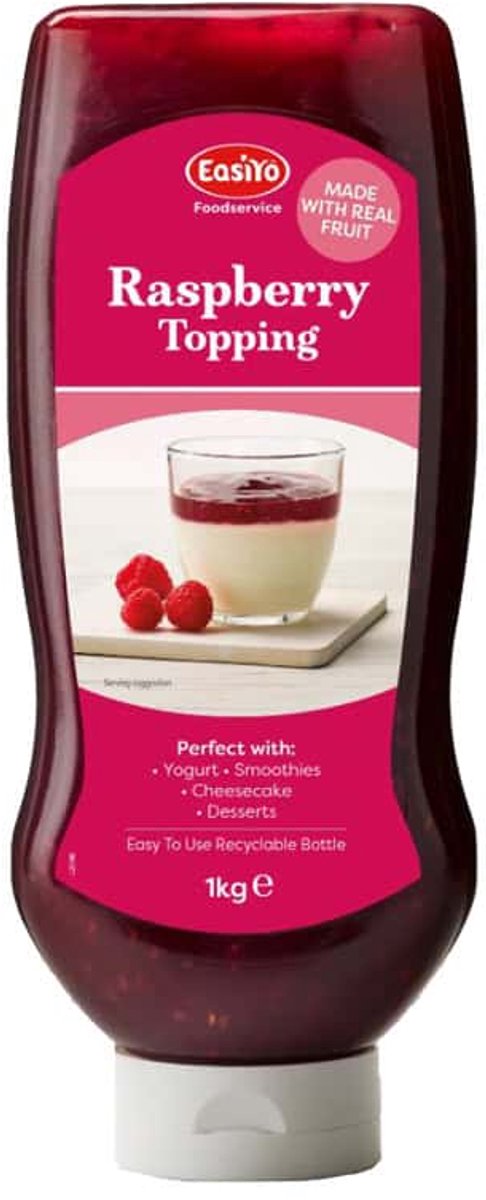 EasiYo framboos fruit topping met echt fruit