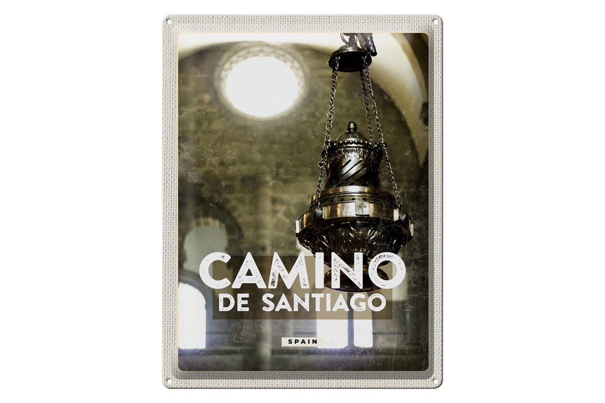 Femer Blechschild Reise 30x40cm Camino de Santiago spain Spanien