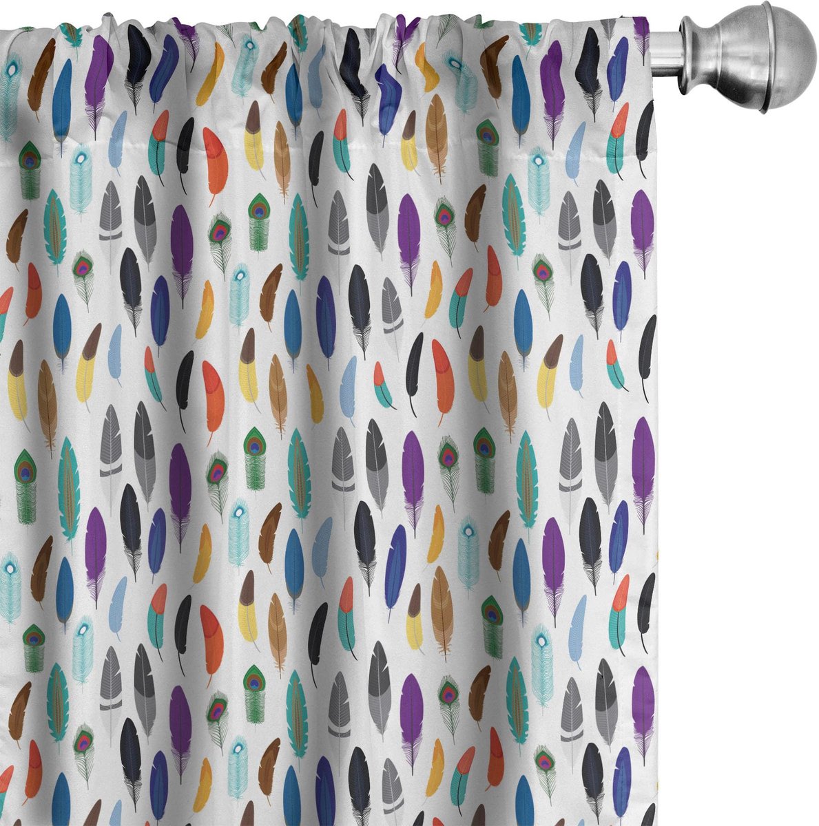 ABAKUHAUS veren gordijnen – geometrische patronen – 2-delige set 75x175 cm Mehrfarbig