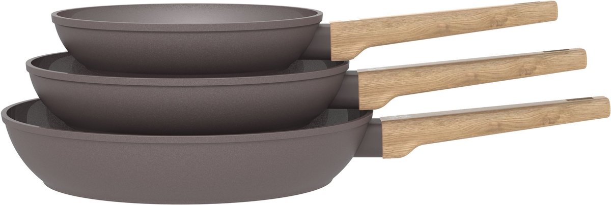 Arthur Martin – AM1052 – Braadpan set – 20 24 28 cm – Taupe