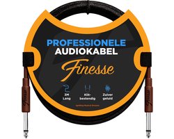 Finesse Gitaarkabel PRO - 300 cm - Jack 6.35mm - Audio Kabel - Instrumentkabel - Gitaar Kabel