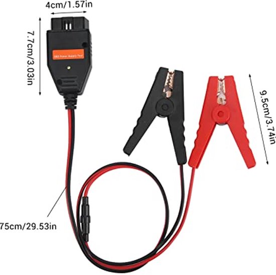 OBD II Voertuig ECU Noodstroomvoorziening 12V Kabel Geheugenbeveiliging Met Clip