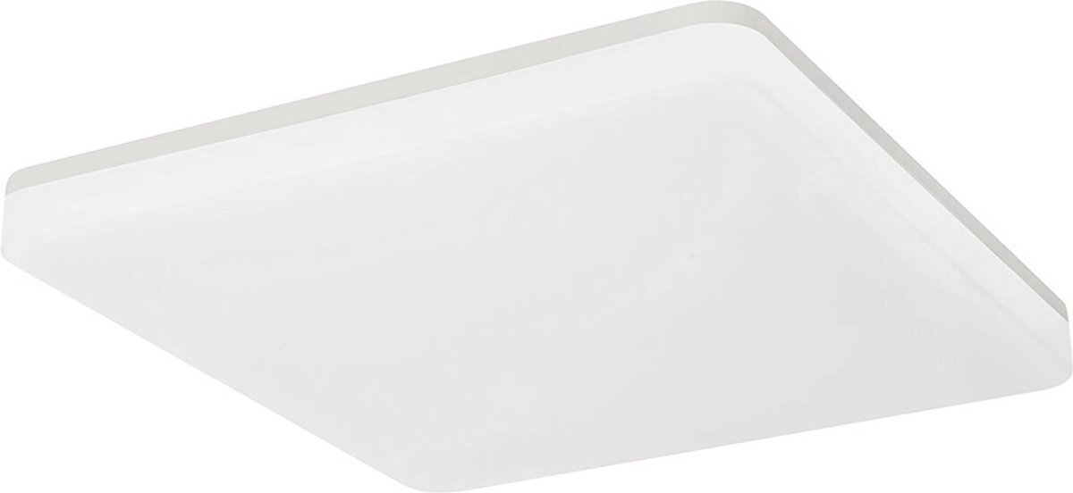 LED Plafondlamp - Plafondverlichting - Badkamerlamp - Opbouw Vierkant 30W - Waterdicht IP54 - Helder/Koud Wit 6400K - Mat Wit - Kunststof