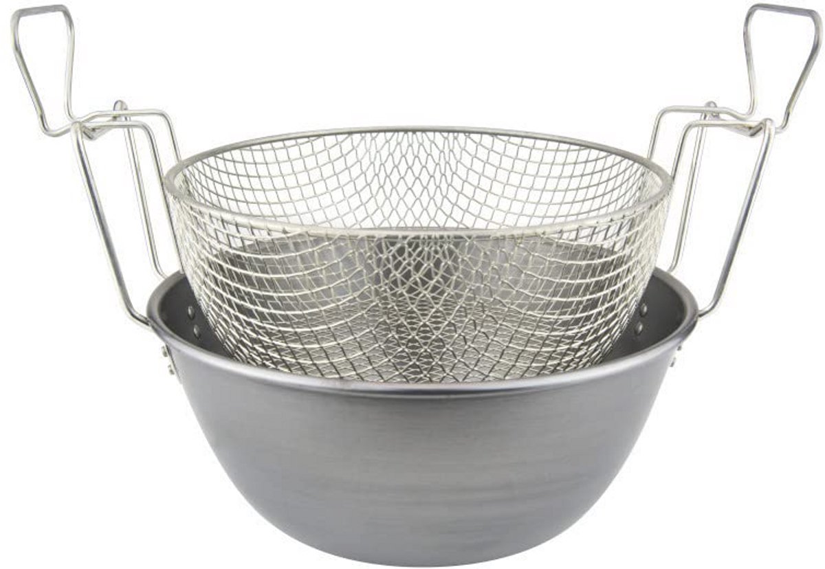 Friteuse van geborsteld ijzer 1550W 36 cm - Perfect voor knapperige snacks