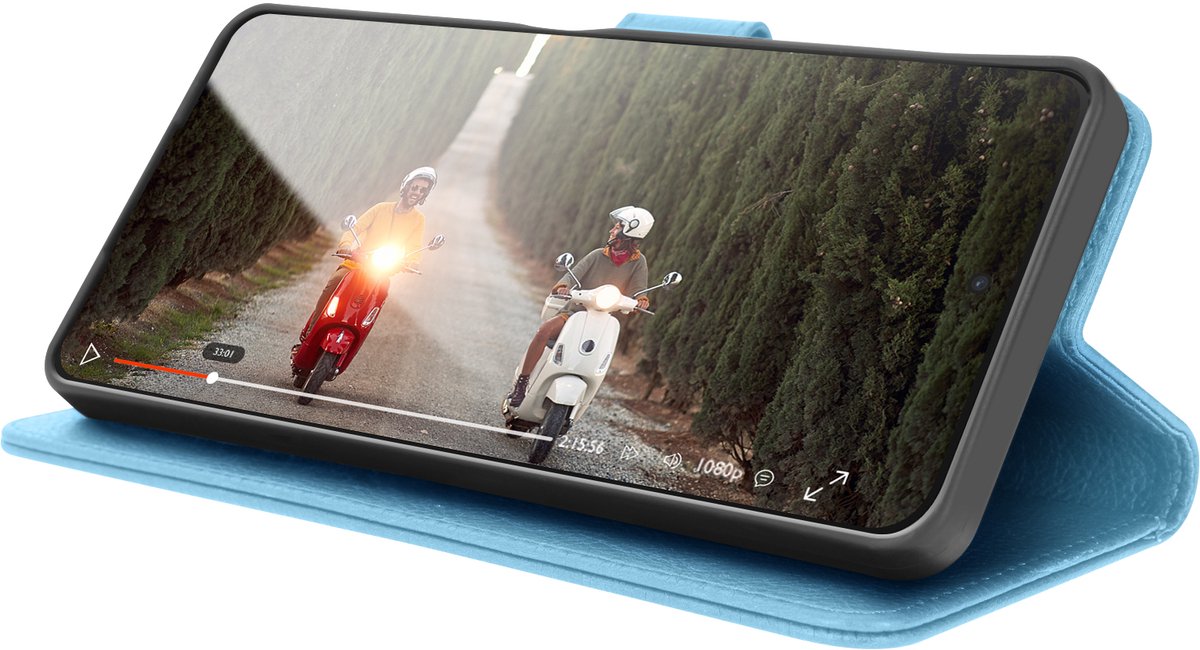 Zanae, Portemonneehoesje voor Xiaomi Redmi 8A Houder en magnetisch lipje, Lichtblauw