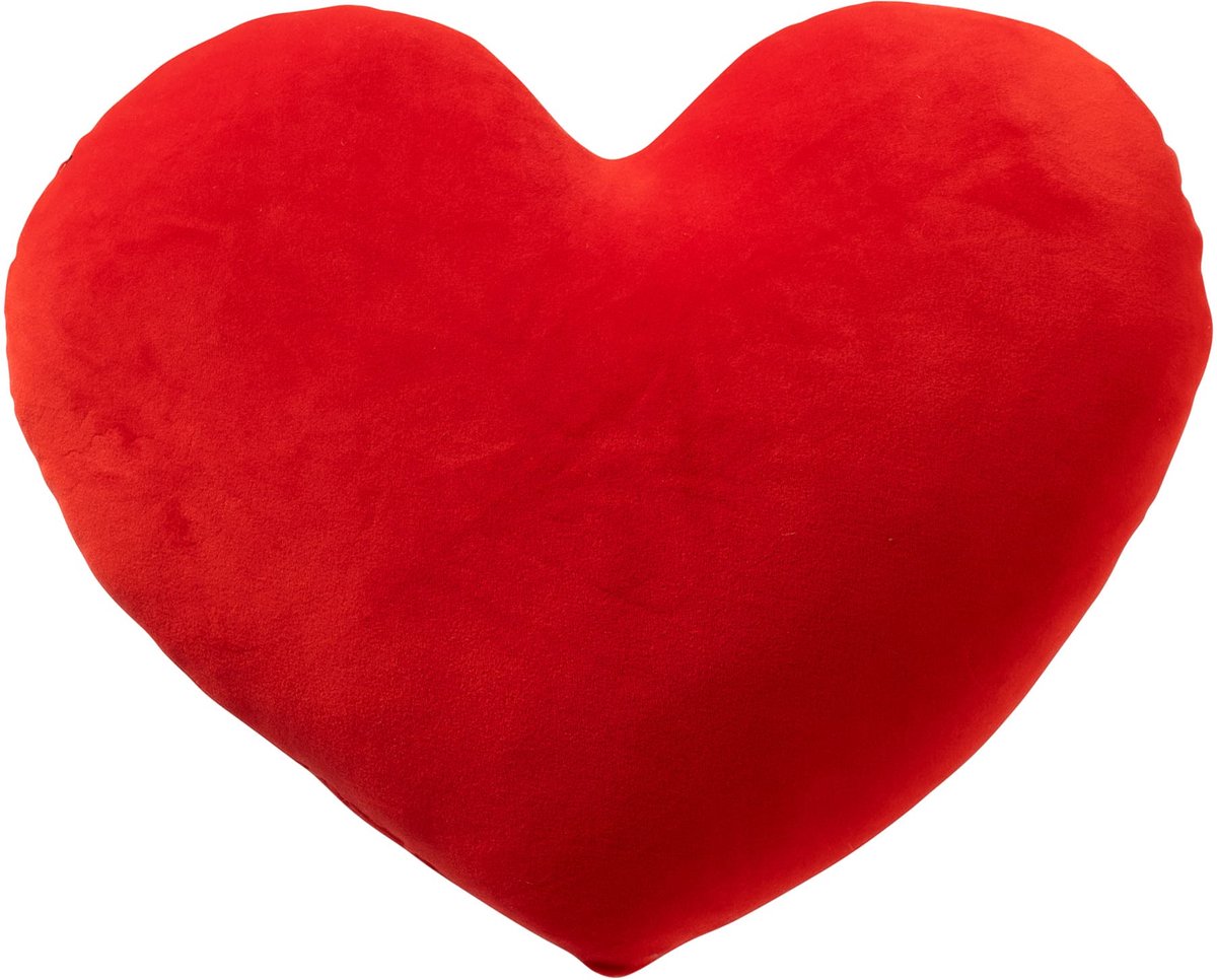 CUDDLE-HEART - sierkussen 40x35 cm - hart - True Red - rood