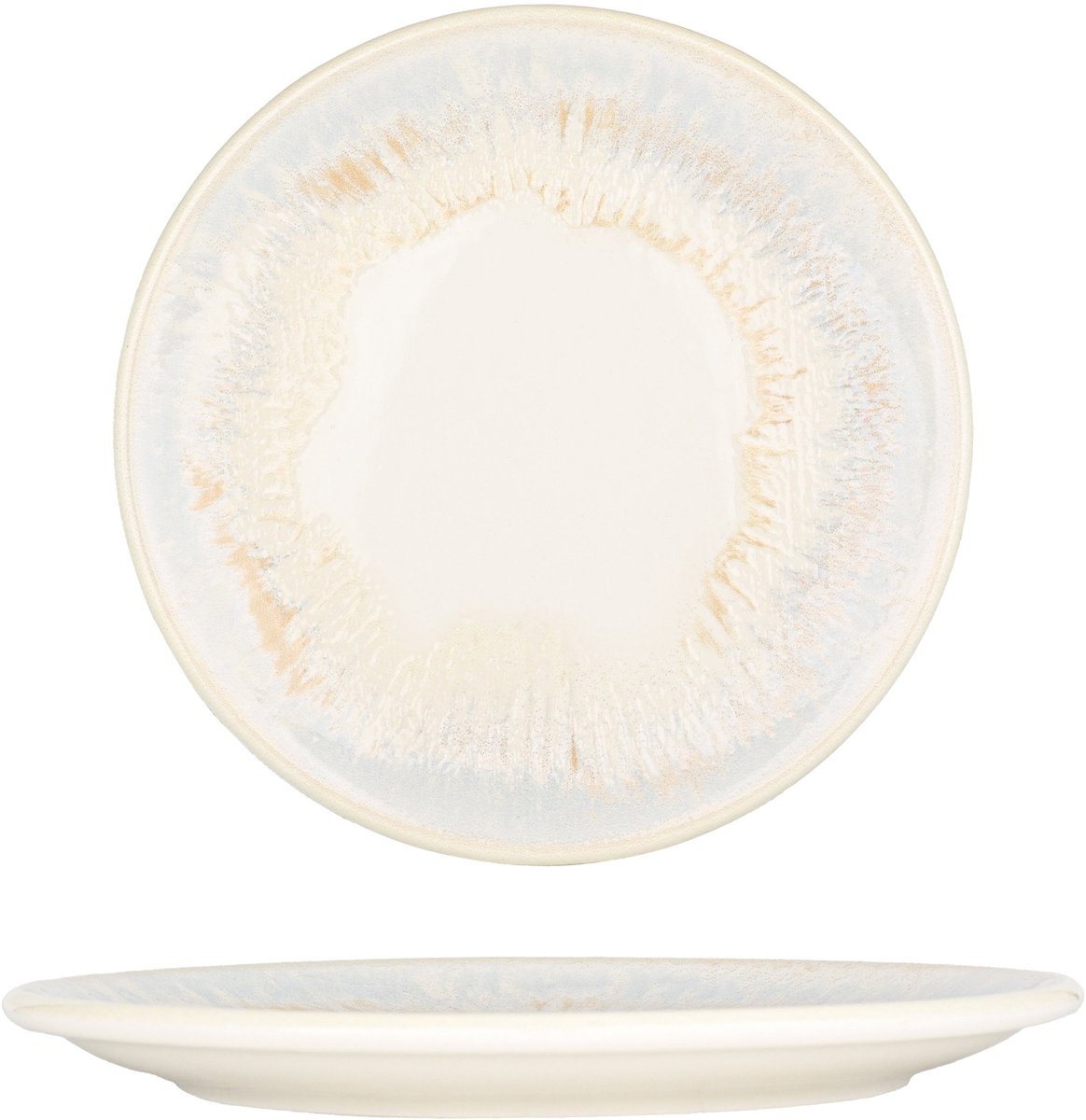 By Bone Dessertbord - Wave - Porselein - 21 cm - set van 6