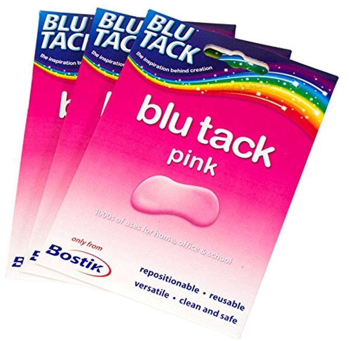 Pack van 3 herbruikbare lijmsticks - 48g roze
