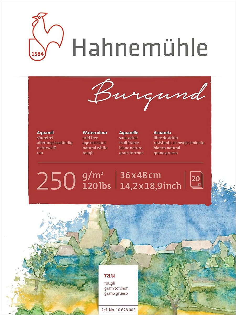 Aquarel karton 250 g/m2 Ruw 36x48 cm 20 vellen hoogwaardig papier
