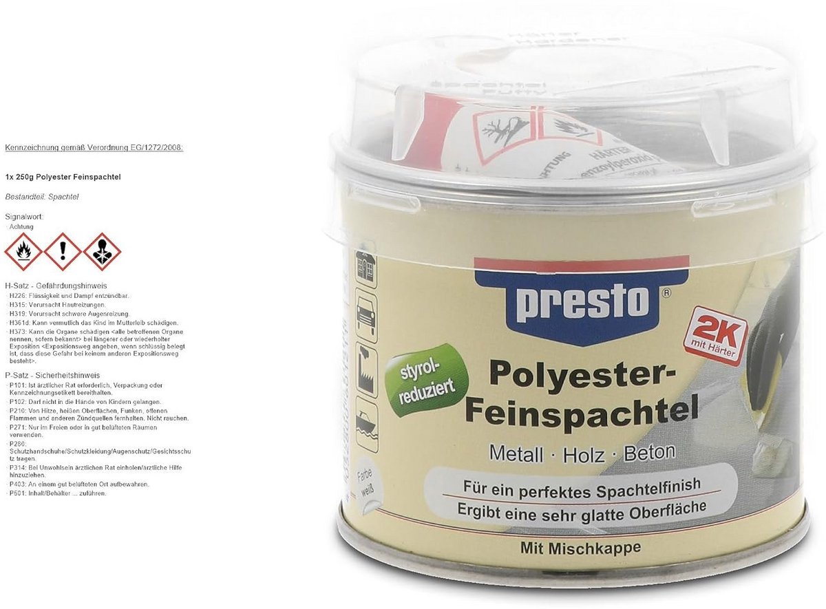 Fijne Spatel 2 Stuks á 250 g voor Reparatie en Onderhoud