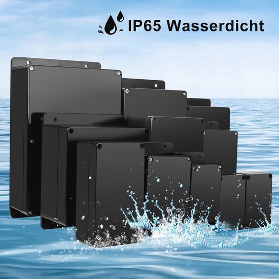 Aansluitdoos, waterdichte aansluitkasten, elektronische projectbox, elektronische behuizing van kunststof, voor doe-het-zelf stroomverdeeldoos-wit (200 x 120 x 75mm