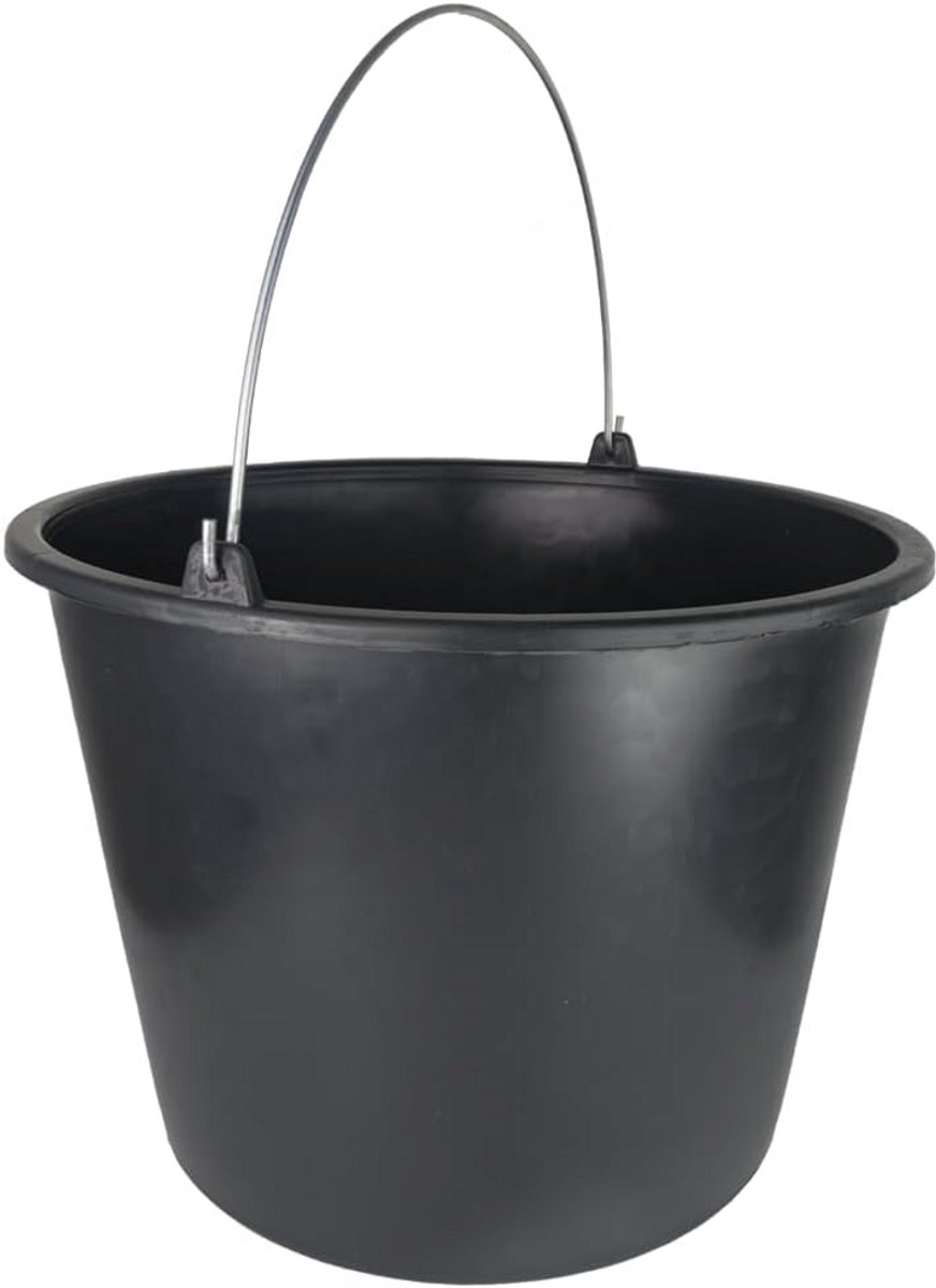 Bouwemmer 20 liter met schaalverdeling voor tuin en bouwplaats