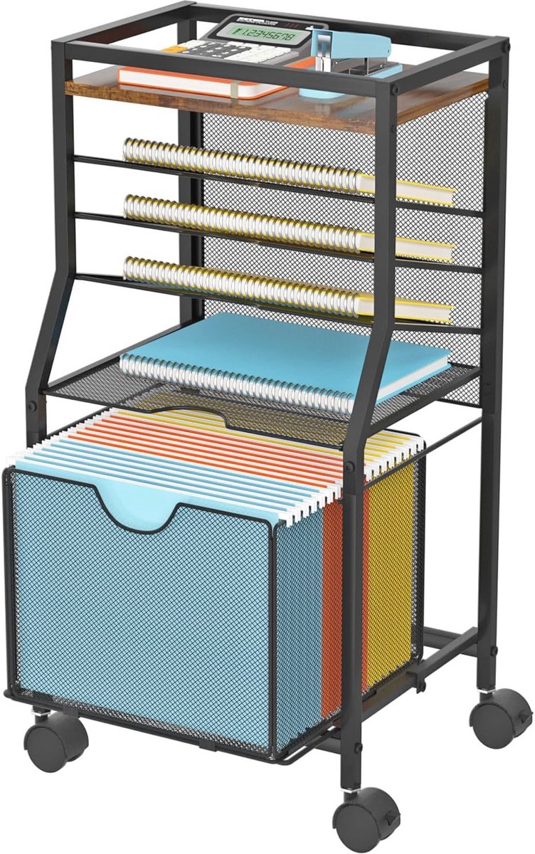 Bestandswagen met Lade voor Hangende Mappen - Rolkar voor Kantoor en School