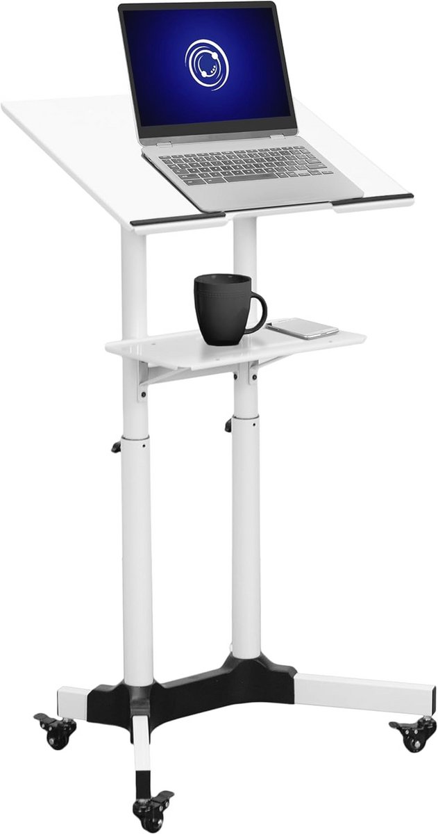 Verstelbare 24 x 16 inch Mobiele Laptopkar met Wielen