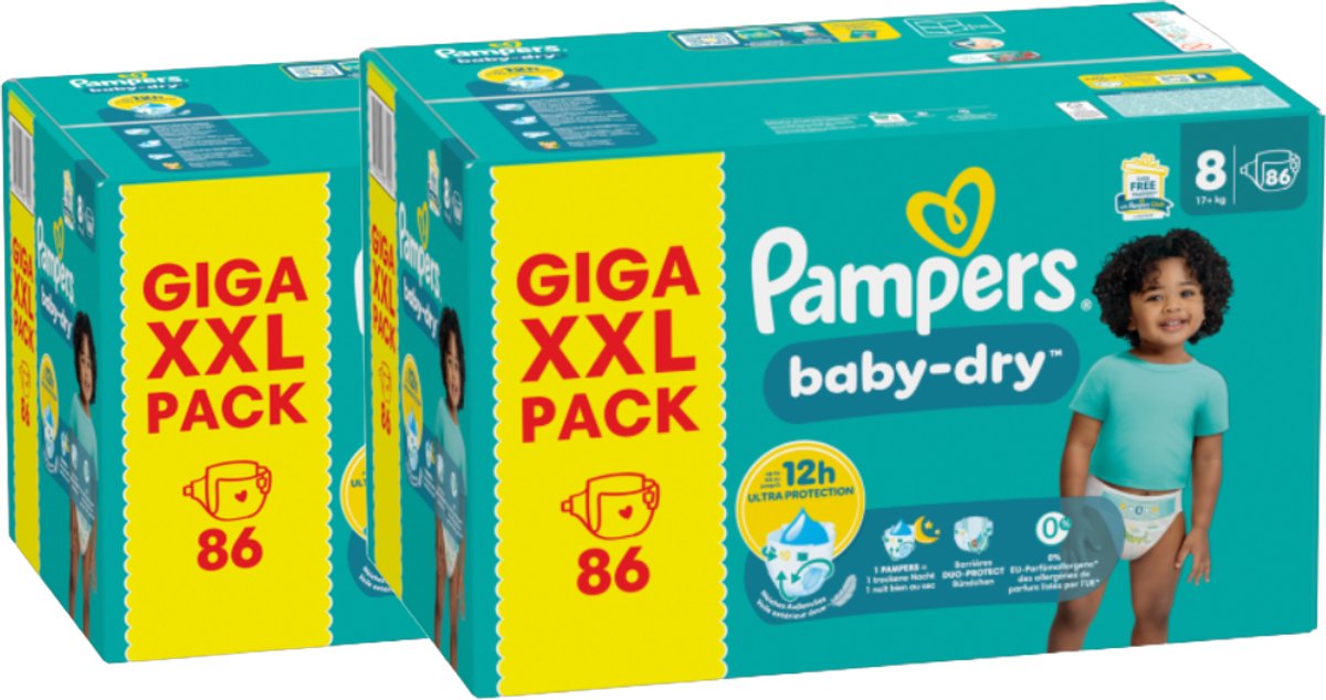 Pampers Baby-Dry Maandbox maat 8