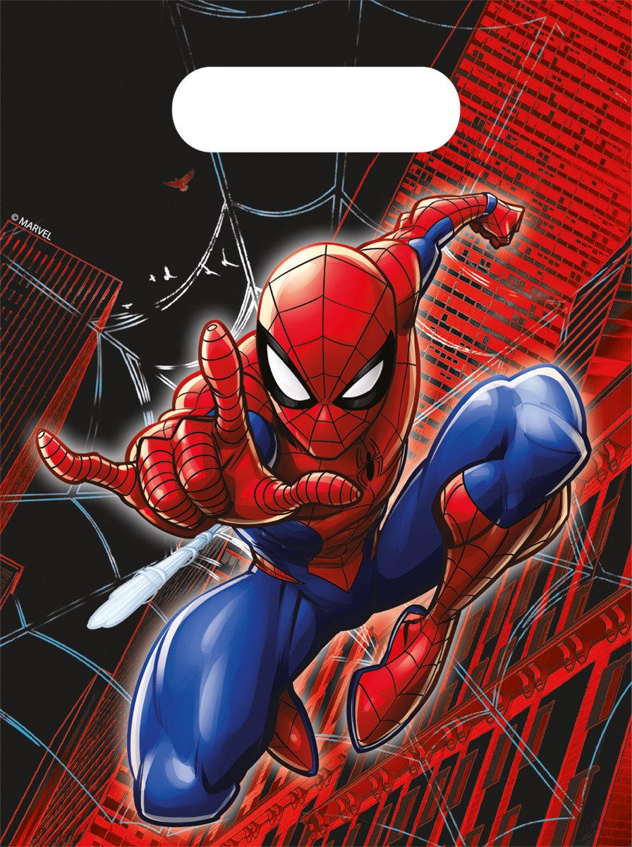traktatie - Papieren zakken FSC – Spiderman (set van 4)