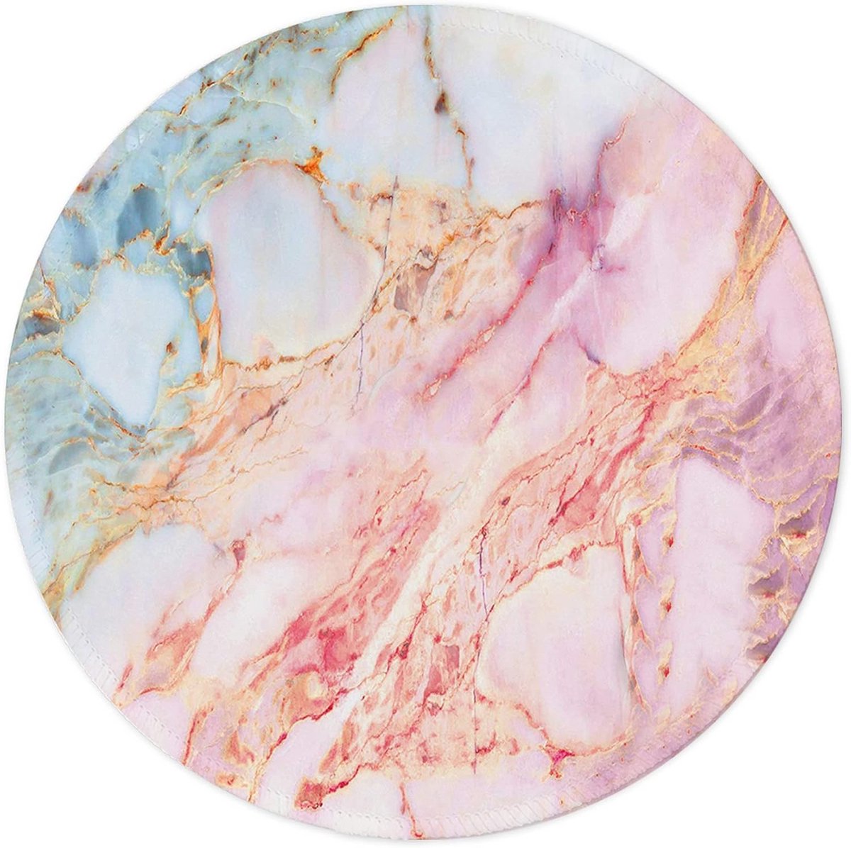 Antislip Rubberen Muismat - Ronde Marble Patroon 20 cm - Ideaal voor Desktop en Laptop