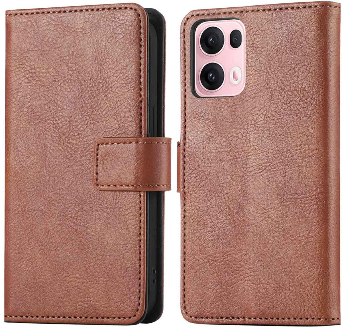 imoshion Hoesje - Geschikt voor Oppo Reno 13 Pro - Luxe Bookcase - Bruin