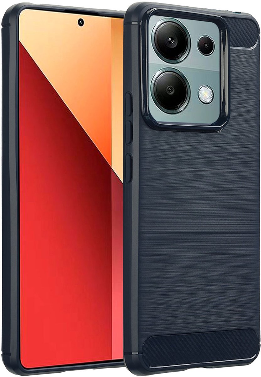 imoshion Hoesje - Geschikt voor Xiaomi Redmi Note 13 Pro (5G) / Xiaomi Poco X6 - Brushed Backcover - Donkerblauw