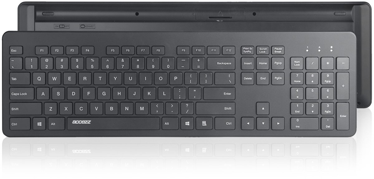 Accezz Premium Desktop Bluetooth Keyboard - Zwart