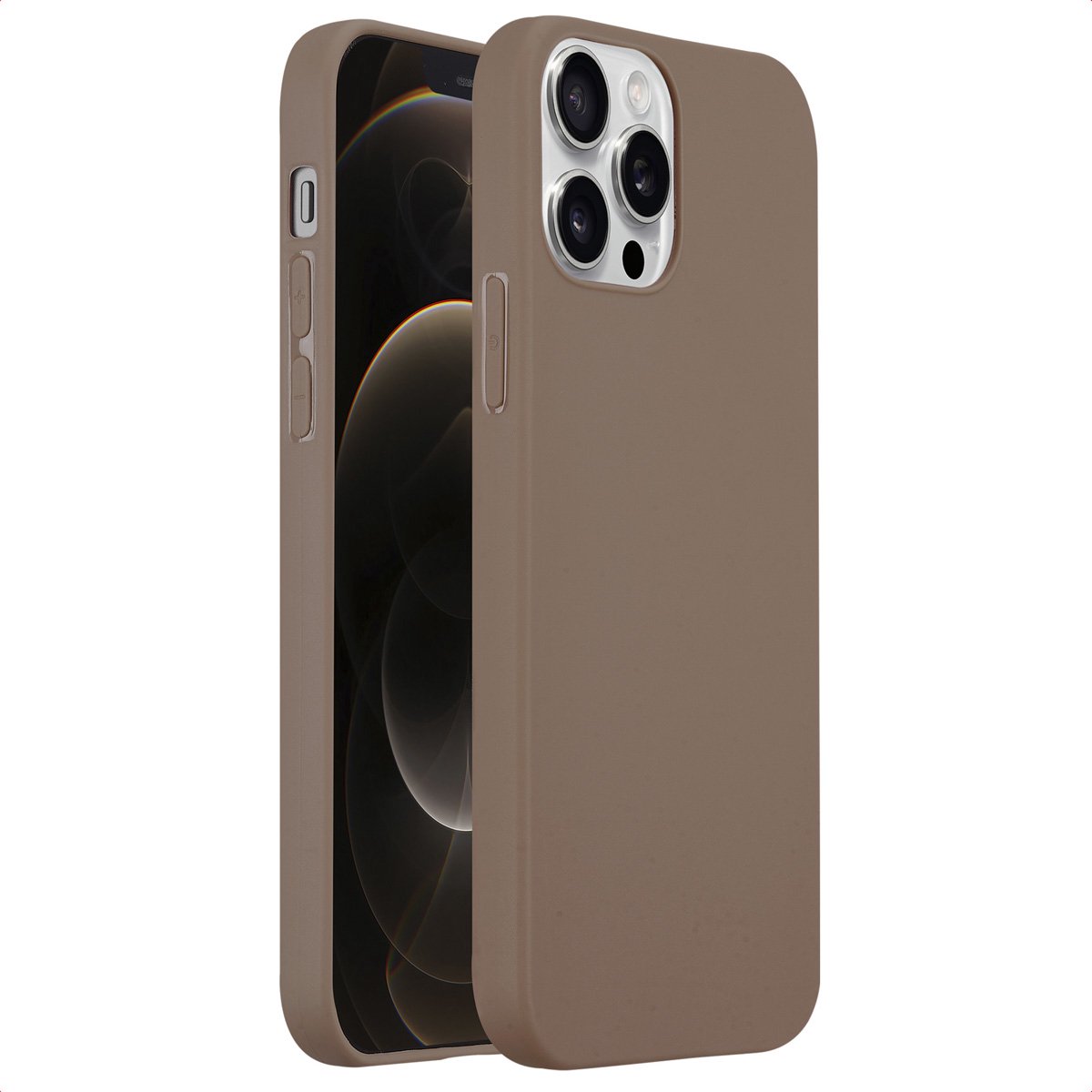 imoshion Hoesje - Geschikt voor Apple iPhone 12 Pro / 12 - Color Backcover - Bruin