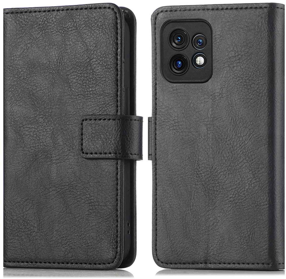 imoshion Hoesje - Geschikt voor Motorola Edge 40 Pro - Luxe Bookcase - Zwart