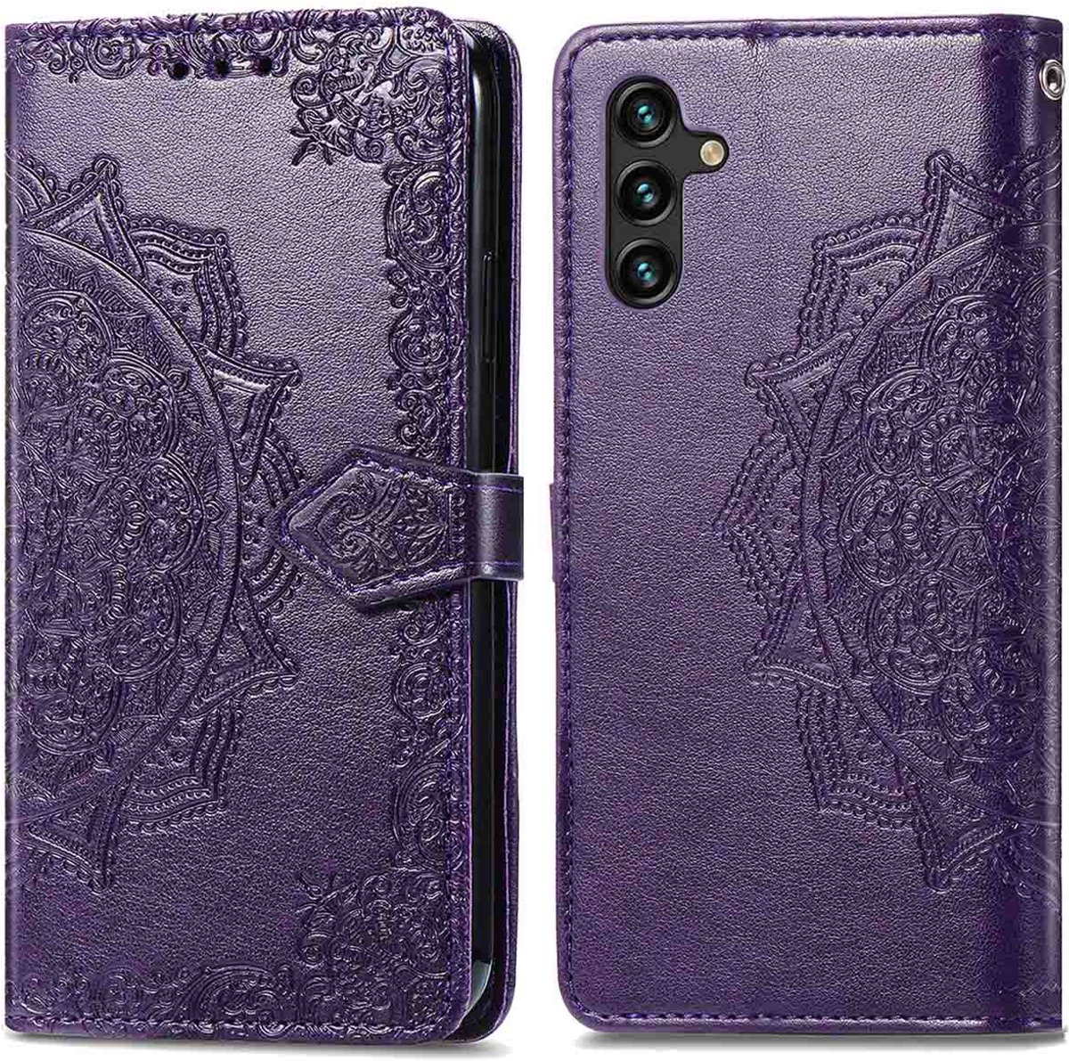 imoshion Hoesje - Geschikt voor Samsung Galaxy A25 (5G) - Mandala Bookcase - Paars
