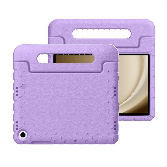imoshion Tablet Hoes Kinderen - Geschikt voor Samsung Galaxy Tab A9 Plus / Galaxy Tab A11 Plus - Kidsproof Kinder Hoes - Lila