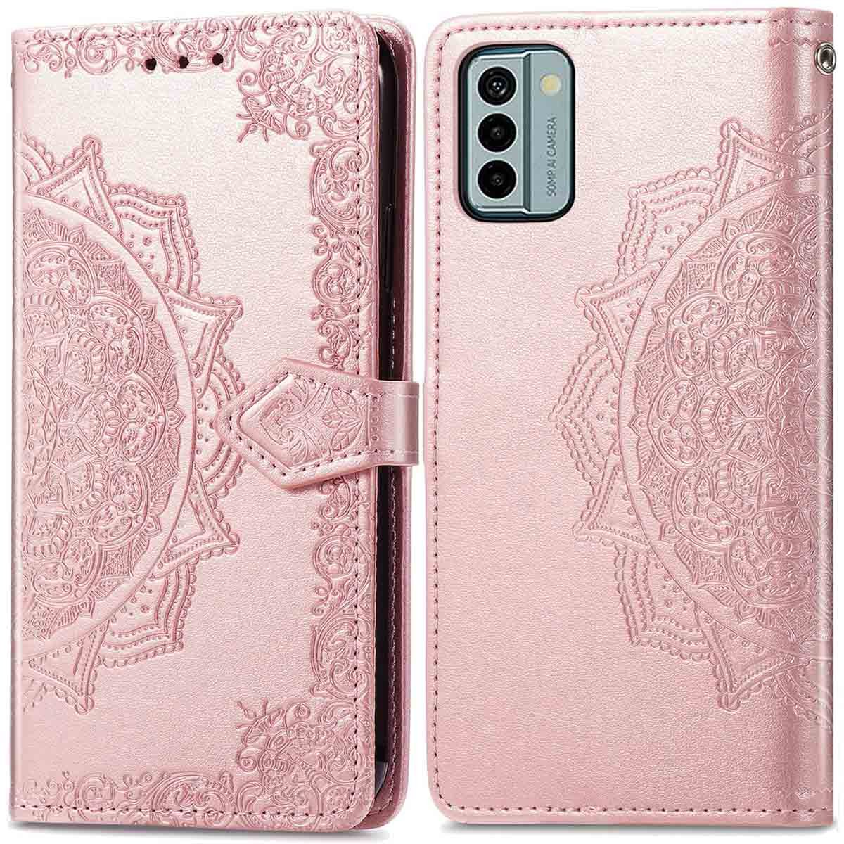 imoshion Hoesje - Geschikt voor Nokia G22 - Mandala Bookcase - Rosé Goud