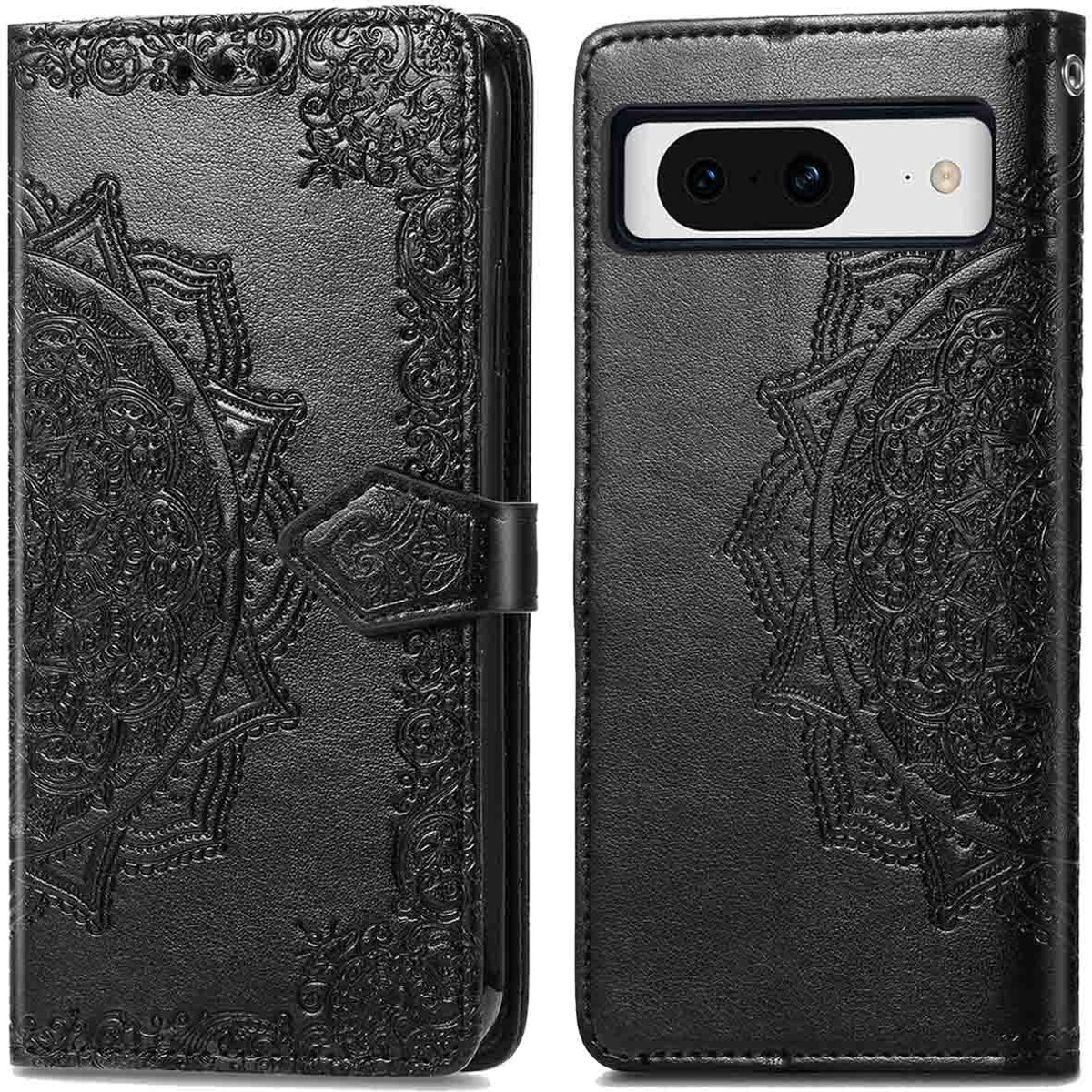 imoshion Hoesje - Geschikt voor Google Pixel 8 - Mandala Bookcase - Zwart