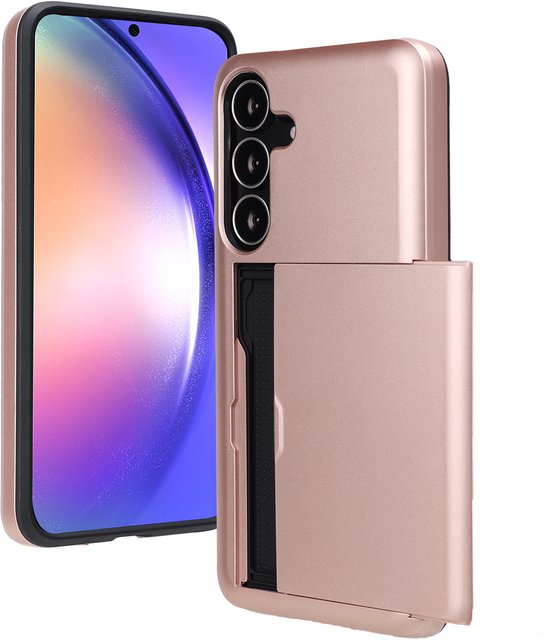 Étui imoshion avec porte-cartes - Compatible avec Samsung Galaxy S25 FE - Or Goud