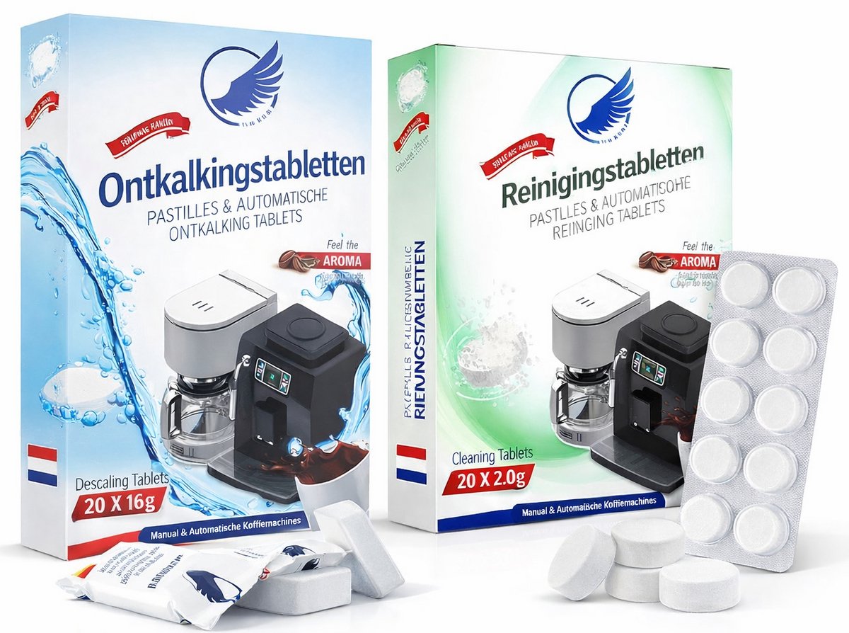 Koffiemachine Reinigen & Ontkalken - Onderhoudsset 40 stuks