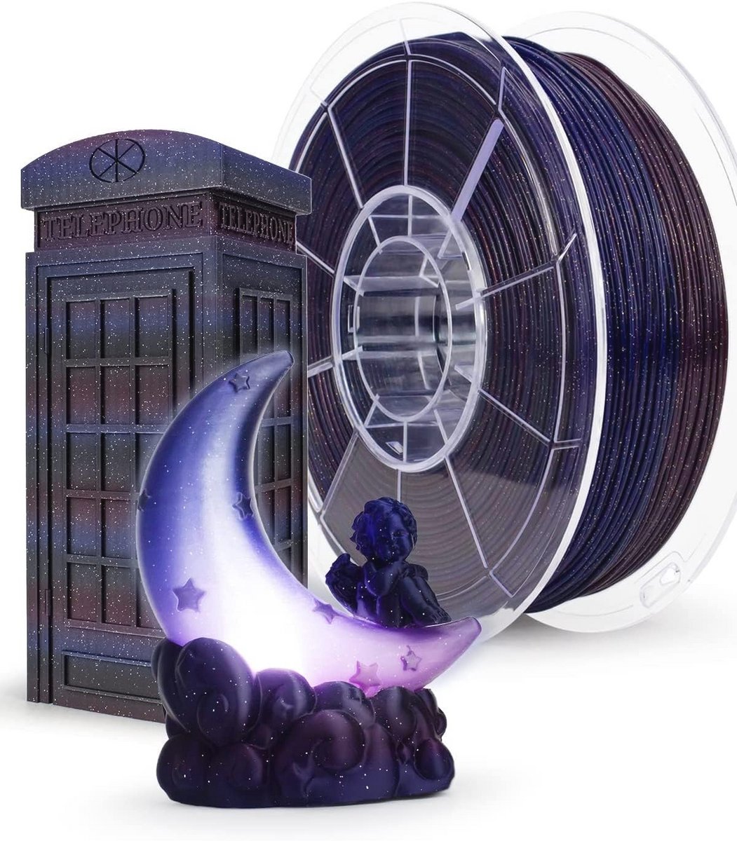 3D Printer Filament Gradiënt Twinkling PLA 1.75mm Multicolor 1KG